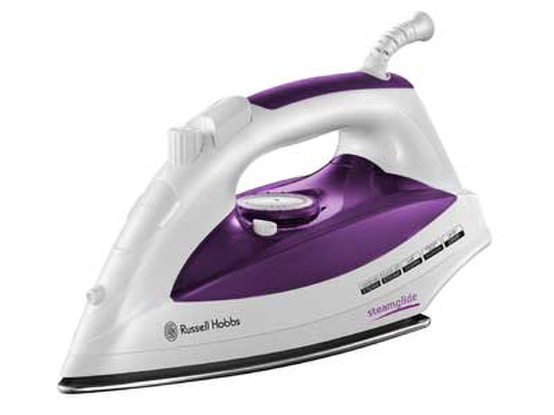 Russell Hobbs 18651-56 Trocken- & Dampfbügeleisen Edelstahl-Bügelsohle 2400W Violett, Weiß Bügeleisen