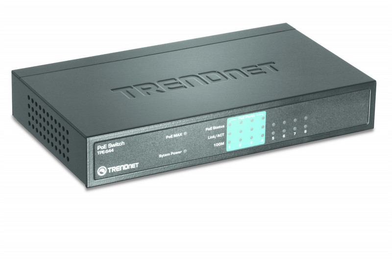 Trendnet TPE-S44 Unmanaged Power over Ethernet (PoE) Blue network switch