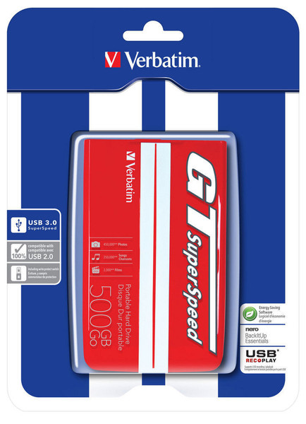 Verbatim GT SuperSpeed USB 3.0 500GB 500ГБ Красный