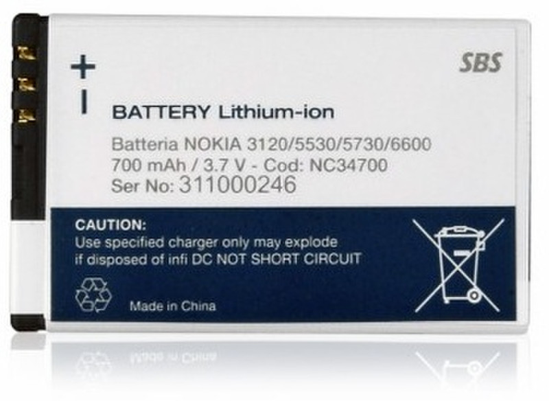 SBS NC34700 Lithium-Ion 700mAh 3.7V rechargeable battery