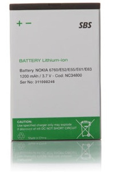 SBS NC34800 Литий-ионная 1200мА·ч 3.7В аккумуляторная батарея
