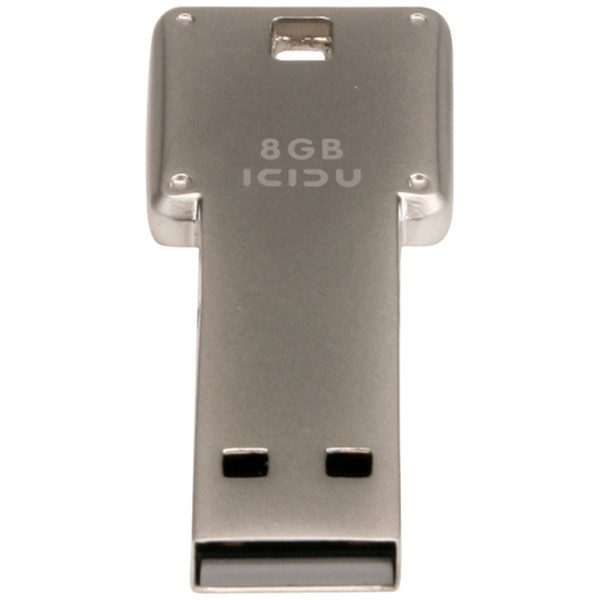 ICIDU Key Flash Drive 8GB 8ГБ USB 2.0 Type-A Алюминиевый USB флеш накопитель