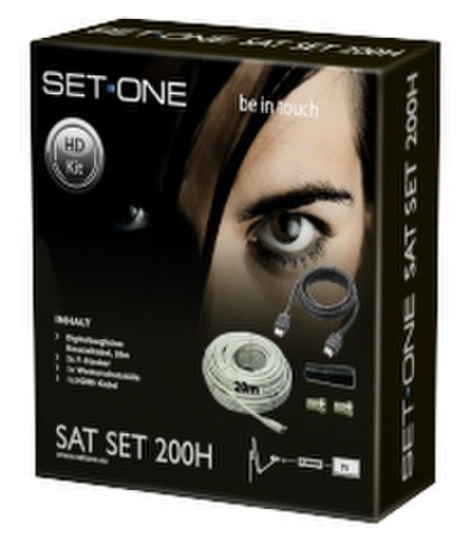 SetOne 12-10-020-002 20м Черный, Белый адаптер для видео кабеля