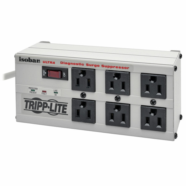 Tripp Lite ISOBAR6ULTRA Isobar Surge Suppressor 6розетка(и) 120В 1.8м Белый сетевой фильтр