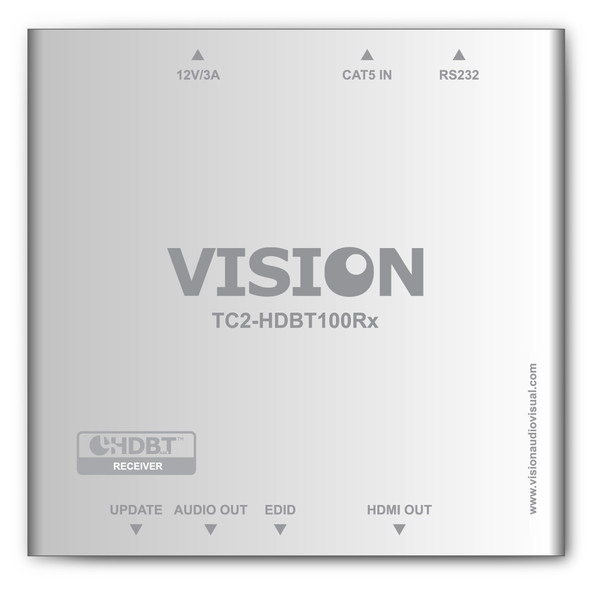 Vision TC2-HDBT100RX AV-Receiver Weiß Audio-/Video-Leistungsverstärker
