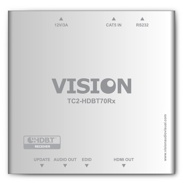 Vision TC2-HDBT70RX AV-Receiver Weiß Audio-/Video-Leistungsverstärker