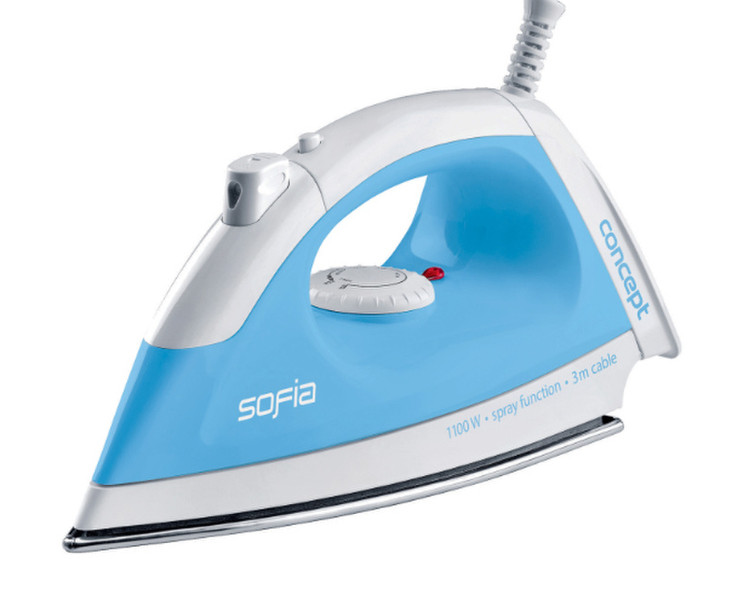 Concept ZS-8010 Dry iron Stainless Steel soleplate 1100W Blue,White