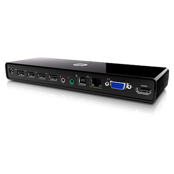 HP 2005pr USB 2.0 Port Replicator USB 2.0 Schwarz Notebook-Dockingstation & Portreplikator