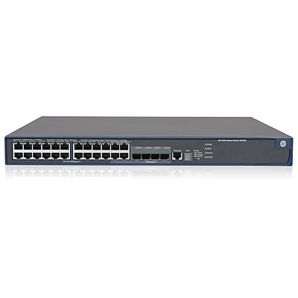 Hewlett Packard Enterprise ProCurve 5500-24G-PoE+ SI Управляемый L3 Gigabit Ethernet (10/100/1000) Power over Ethernet (PoE) 1U Черный