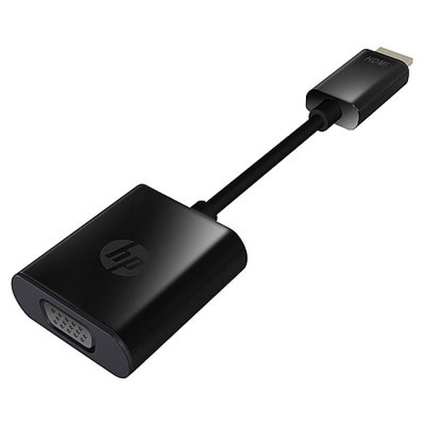 HP HDMI to VGA Adapter 0.045m HDMI VGA (D-Sub) Schwarz Videokabel-Adapter