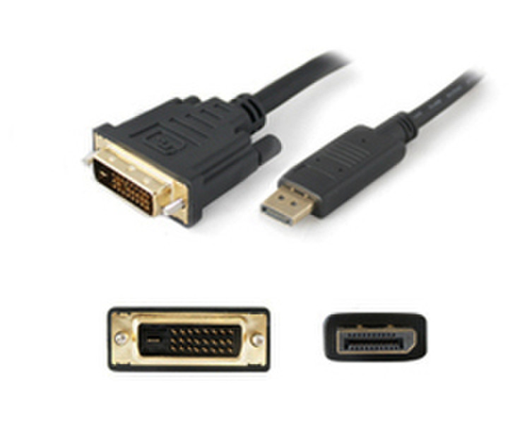 Add-On Computer Peripherals (ACP) Displayport to DVI, m/m, 1.8m 1.8m DisplayPort DVI-I Black video cable adapter