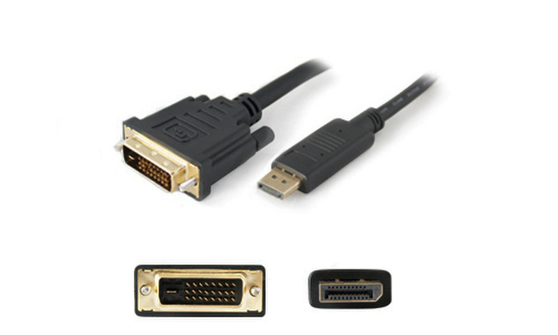 Add-On Computer Peripherals (ACP) DP2DVIMM10 3m DisplayPort DVI-I Schwarz Videokabel-Adapter