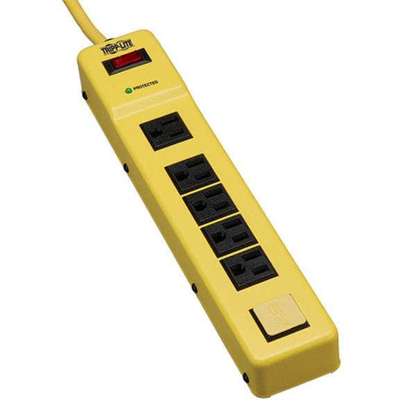 Tripp Lite TLM626SA Safety Surge Suppressor 6AC outlet(s) 120V 1.8m Yellow surge protector