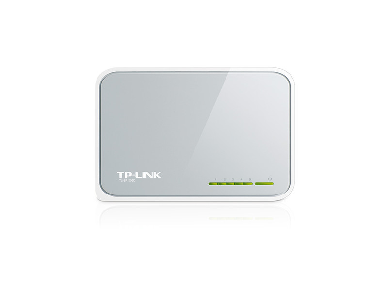 TP-LINK 5-Port 10/100Mbps Desktop Switch Неуправляемый Белый