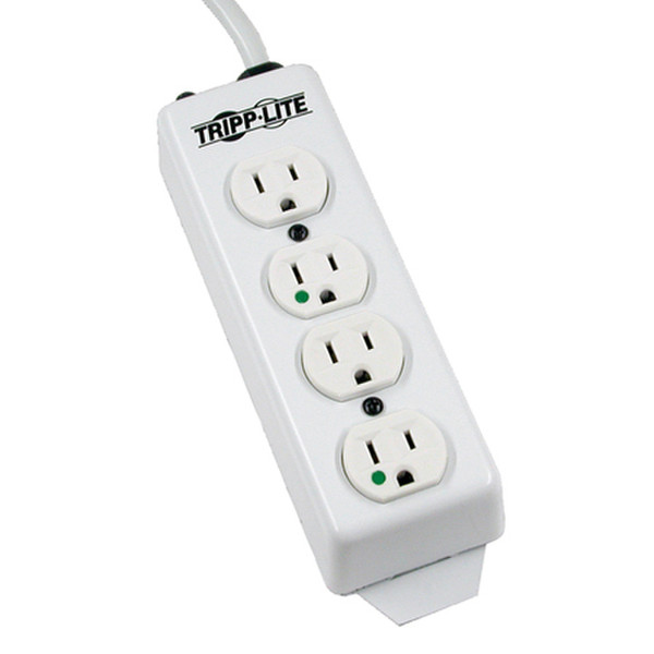 Tripp Lite NOT for Patient-Care Vicinity – UL 1363 Medical-Grade Power Strip with 4 Hospital-Grade Outlets, 15 ft. Cord