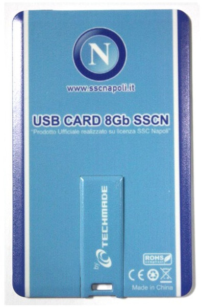 Techmade TM-USBCARD8-NA 8ГБ USB 2.0 Type-A Синий USB флеш накопитель