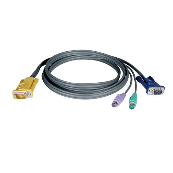 Tripp Lite PS/2 (3-in-1) Cable Kit for NetDirector KVM Switch B020-Series and KVM B022-Series, 15-ft. KVM cable
