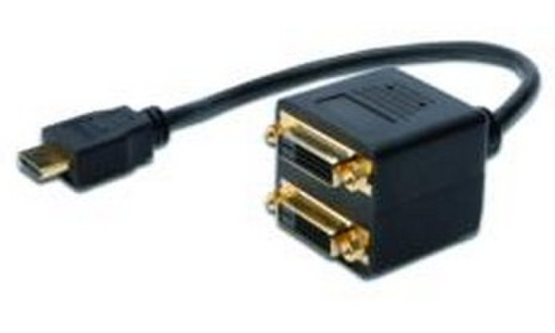 ASSMANN Electronic AK-330402-002-S 2 x DVI-D HDMI Черный адаптер для видео кабеля