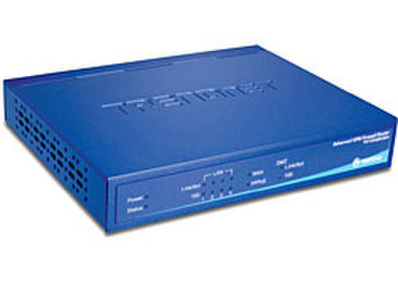 Trendnet TW100-BRV304 Eingebauter Ethernet-Anschluss ADSL Blau Kabelrouter