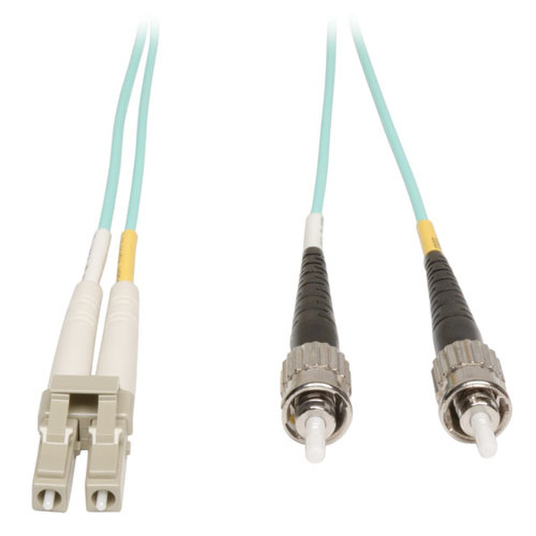 Tripp Lite 10Gb Duplex Multimode 50/125 OM3 LSZH Fiber Patch Cable (LC/ST) - Aqua, 3M