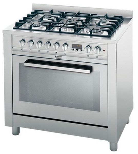 Hotpoint CP98SEA /HA Freistehend Gas hob A Edelstahl