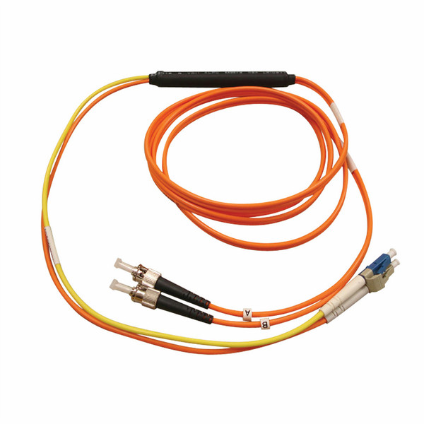 Tripp Lite N422-03M 3м ST LC Оранжевый, Желтый оптиковолоконный кабель