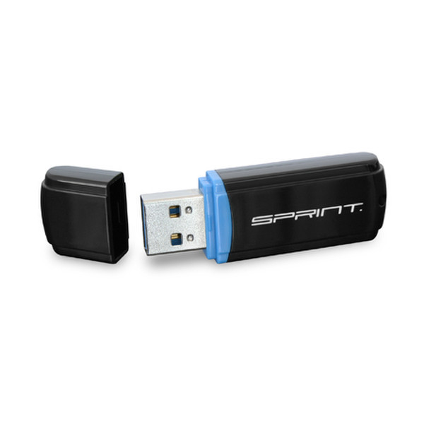 Sharkoon Flexi-Drive Sprint 64GB 64GB USB 3.0 (3.1 Gen 1) Typ A Schwarz, Blau USB-Stick