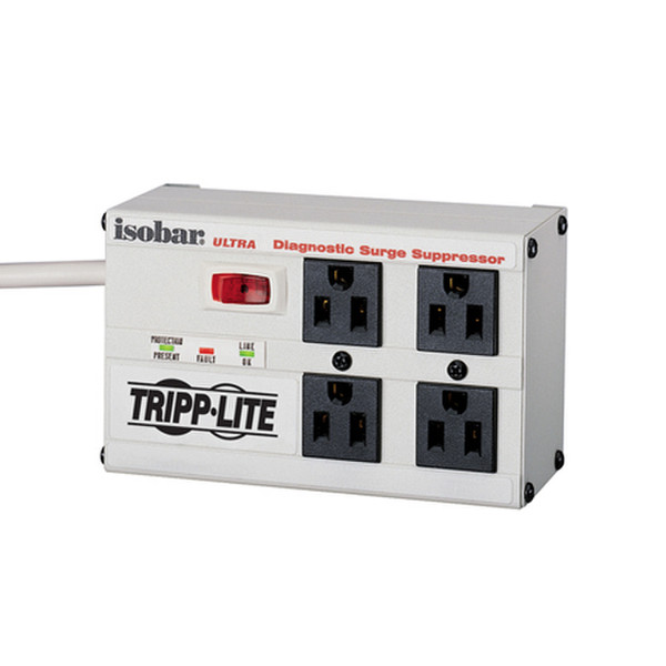 Tripp Lite ISOBAR4ULTRA Isobar Surge Suppressor 4AC outlet(s) 120V 1.8m Weiß Spannungsschutz