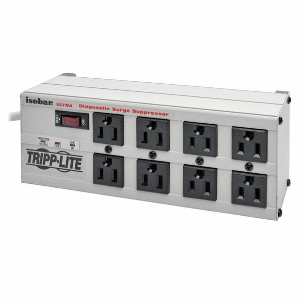 Tripp Lite ISOBAR8ULTRA Isobar Surge Suppressor 8розетка(и) 120В 3.7м Белый сетевой фильтр