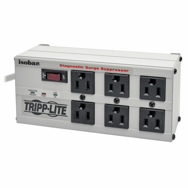 Tripp Lite ISOBAR6 Isobar Surge Suppressor 6AC outlet(s) 120V 1.8m Schwarz Spannungsschutz