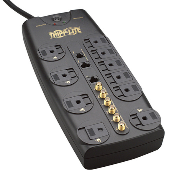 Tripp Lite HT1010SAT3 Home/Business Theater Surge Suppressor 10AC outlet(s) 120V 3m Schwarz Spannungsschutz