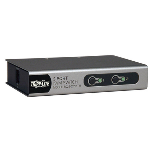Tripp Lite 2-Port Desktop KVM Switch w/ 2 KVM Cable Kits (PS2) KVM switch