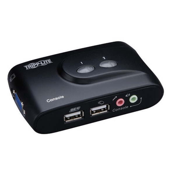 Tripp Lite 2-портовый (USB) компактный КВМ-переключатель с аудиоразъемами и кабелем