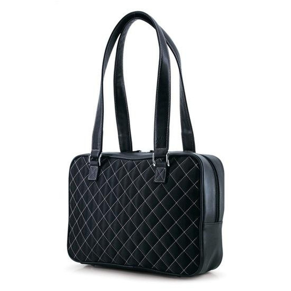 Mobile Edge Monaco Matching Handbag - Quilted Black / White Schwarz Aktenkoffer