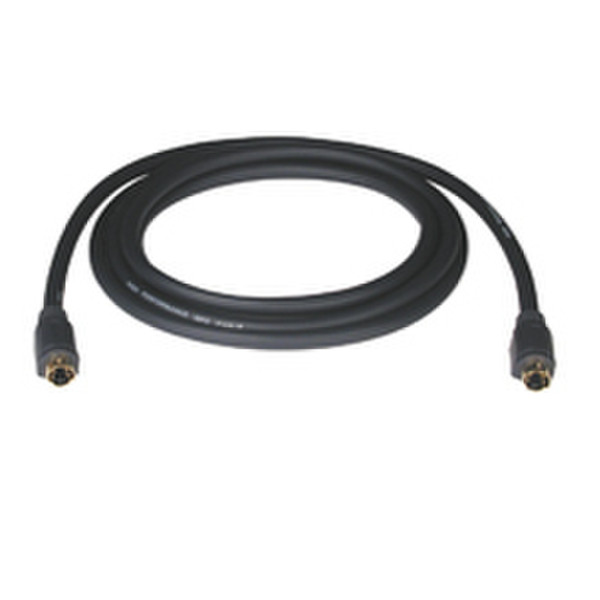 Tripp Lite Audio/Video - 12-ft. S-Video Gold Cable 3.6м S-Video (4-pin) S-Video (4-pin) Черный S-video кабель