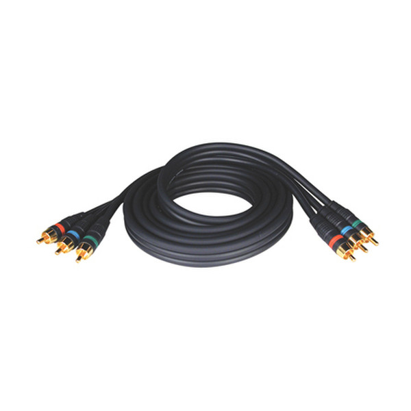 Tripp Lite A008-006 Composite Video Gold Cable 1.8m 3 x RCA 3 x RCA Schwarz Component (YPbPr)-Videokabel