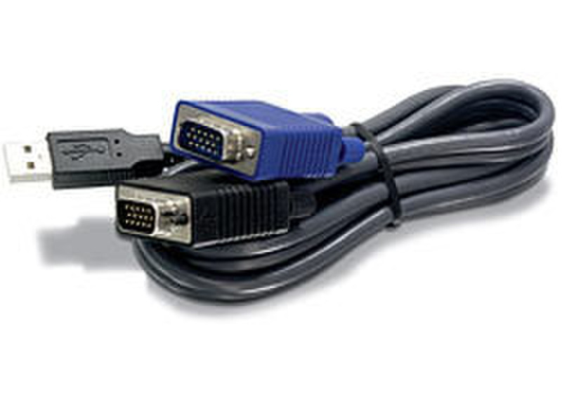 Trendnet 1.8m USB/VGA 1.8m Schwarz Tastatur/Video/Maus (KVM)-Kabel