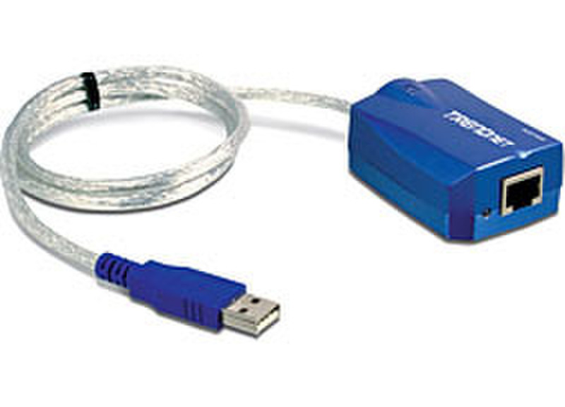 Trendnet TU-ET100C USB 1.1 M RJ45 F Blue,Silver cable interface/gender adapter