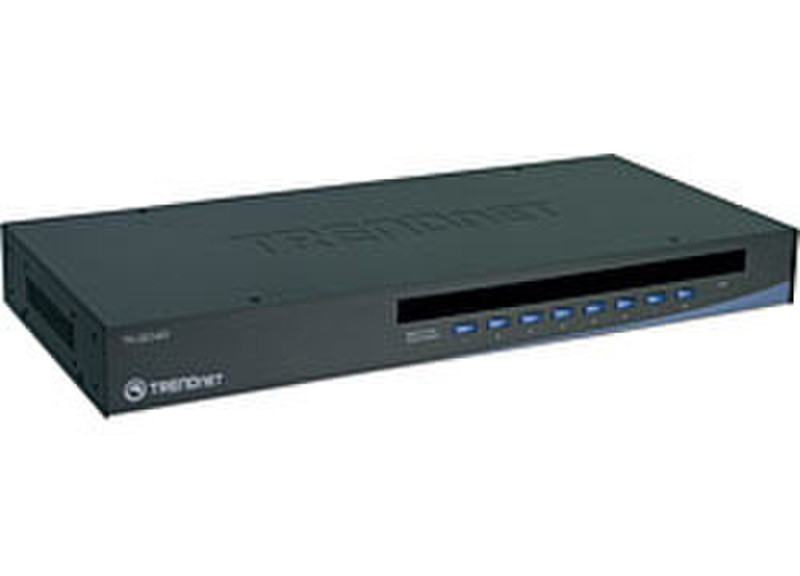 Trendnet TK-804R 8-Port USB/PS/2 Rack Mount KVM Switch w/ OSD 1U Черный KVM переключатель