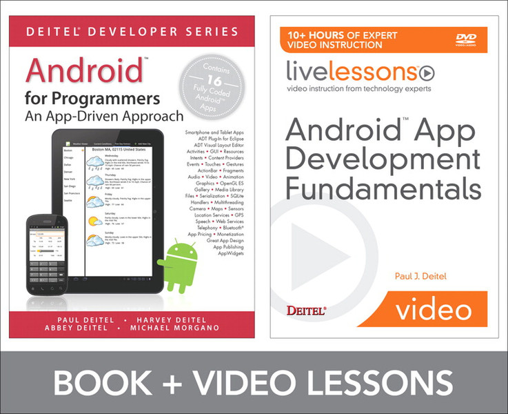 Prentice Hall Android App Development Fundamentals LiveLessons Bundle 512pages software manual
