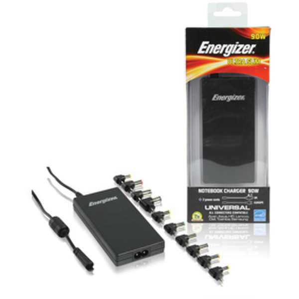 Energizer EZ-NBTU90CL Для помещений 90Вт Черный адаптер питания / инвертор