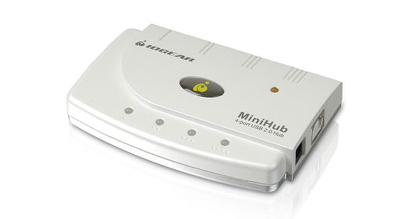 iogear GUH264 MiniHub 480Мбит/с Белый хаб-разветвитель