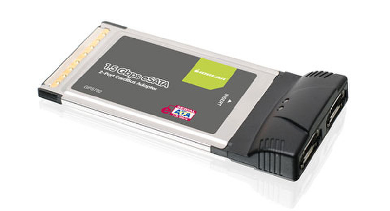 iogear eSATA 1.5 Gbps Dual Port CardBus Card SATA интерфейсная карта/адаптер