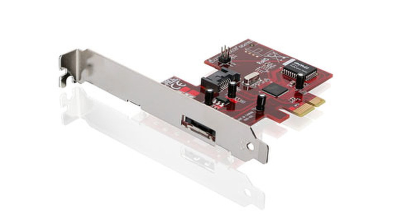 iogear eSATA 3Gbps 1-Internal & 1-External Port Low-Profile PCI Express Host Card Schnittstellenkarte/Adapter