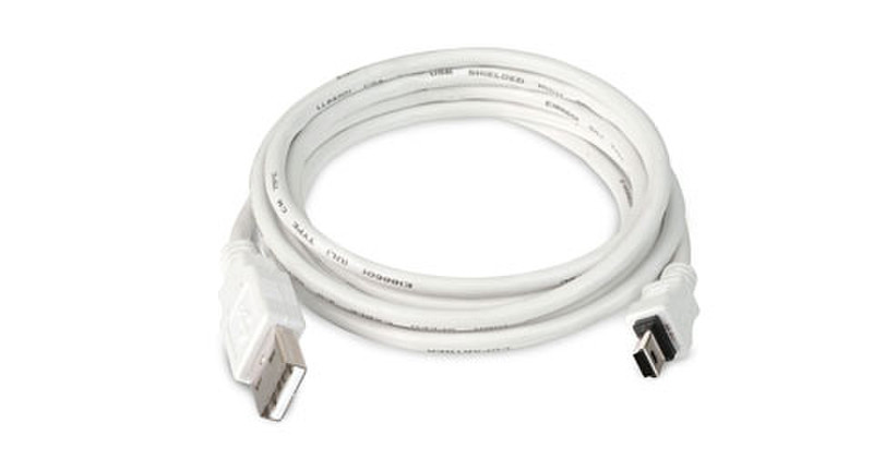 iogear USB 2.0 A to Mini-B Cable 6ft 1.83м USB A Mini-USB B Белый кабель USB