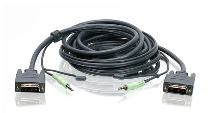 iogear DVI-D Video cable with Audio 3m 3м DVI-D DVI-D Черный DVI кабель