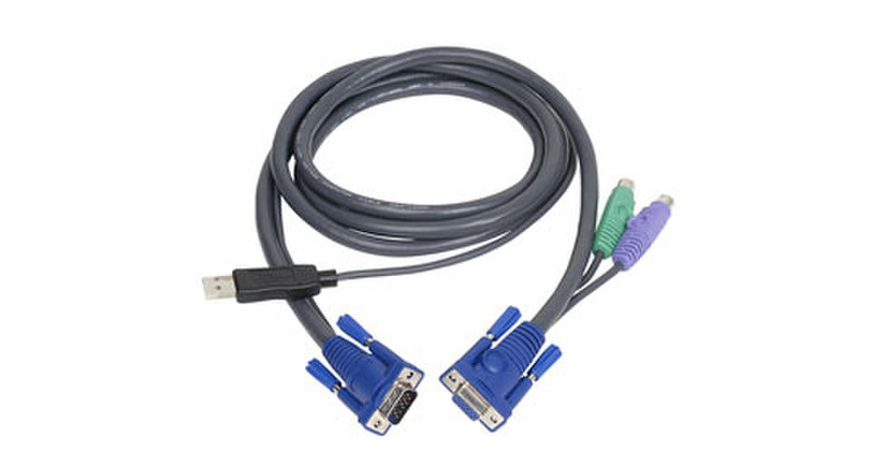 iogear PS/2 - USB Intelligent KVM Cable 1.8m Tastatur/Video/Maus (KVM)-Kabel
