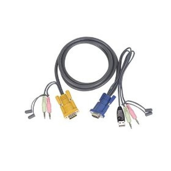 iogear G2L5301U USB KVM Cable 1.21м Серый кабель клавиатуры / видео / мыши