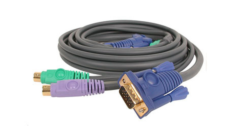 iogear MiniLink™KVM Cable 10ft 3m Schwarz Tastatur/Video/Maus (KVM)-Kabel