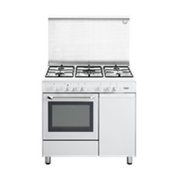 DeLonghi DEMW 965 B Freestanding Gas hob A White cooker